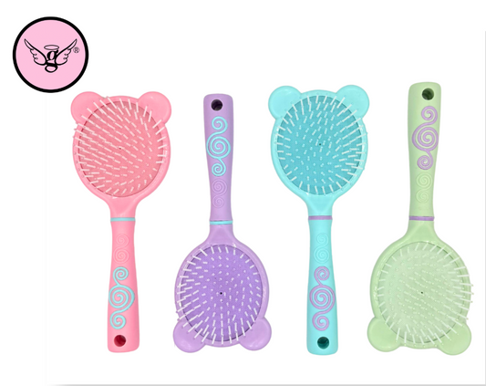 Compact Bear-Ear Hair Brush