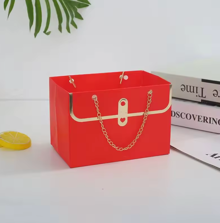 Mini Gift Box with Gold Chain