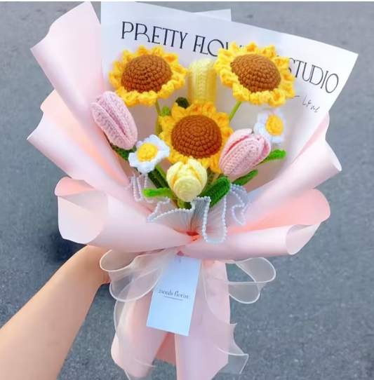 Ramo de Flores de Crochet Hecho a Mano Ref: CA051