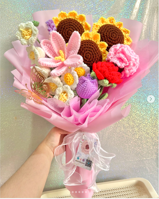 Ramo de Flores de Crochet Hecho a Mano Ref: CA051