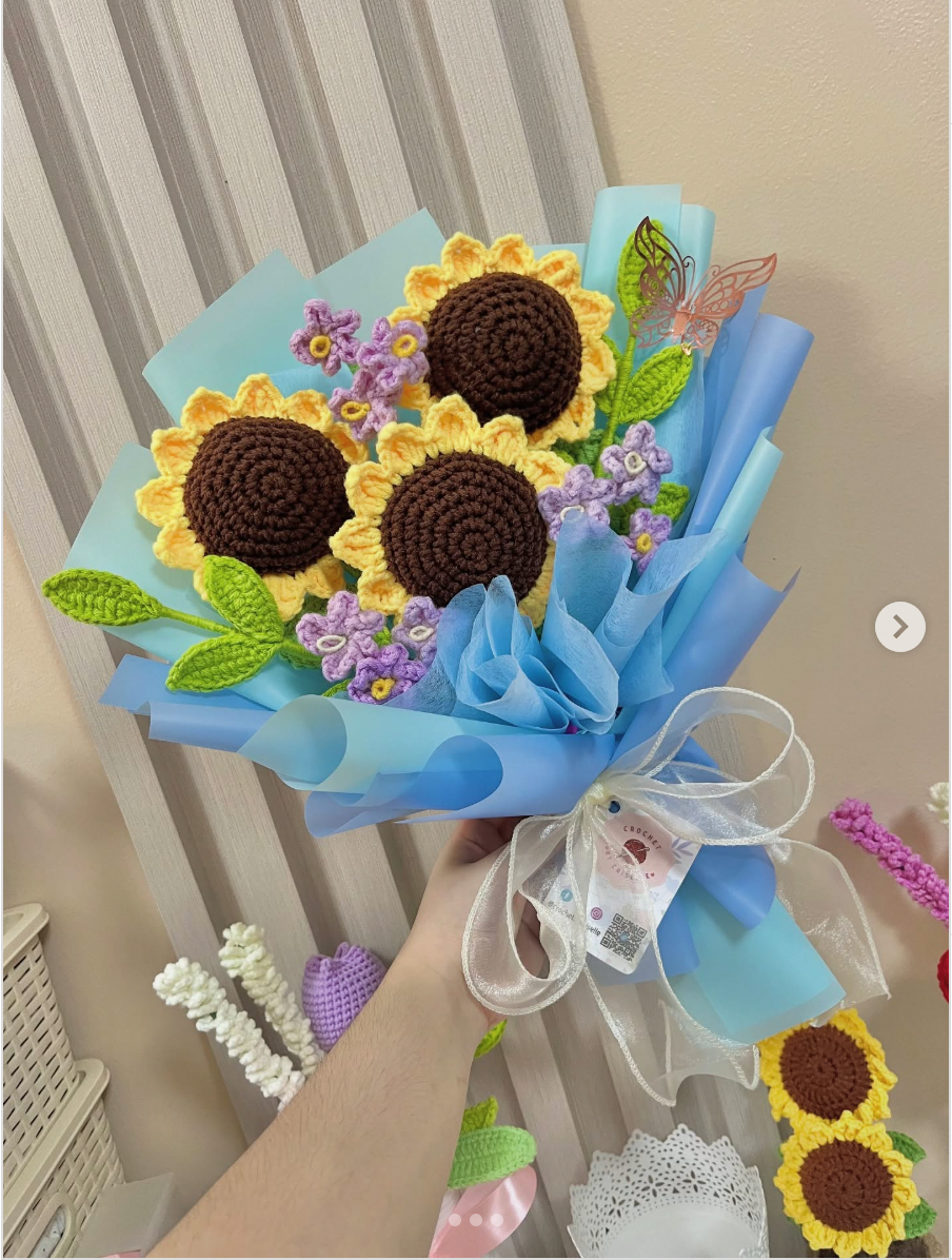 Ramo de Flores de Crochet Hecho a Mano Ref: CA051