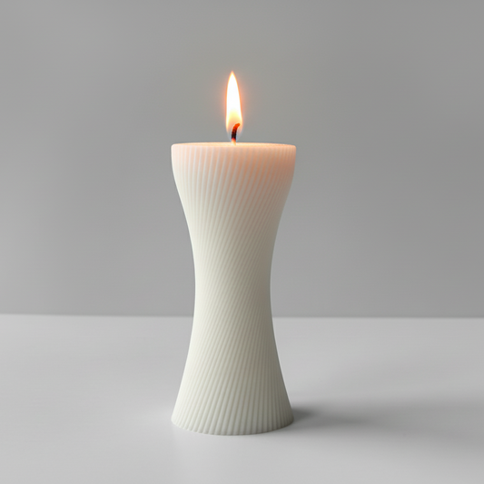 Hourglass Ribbed Candle (CA057-5)