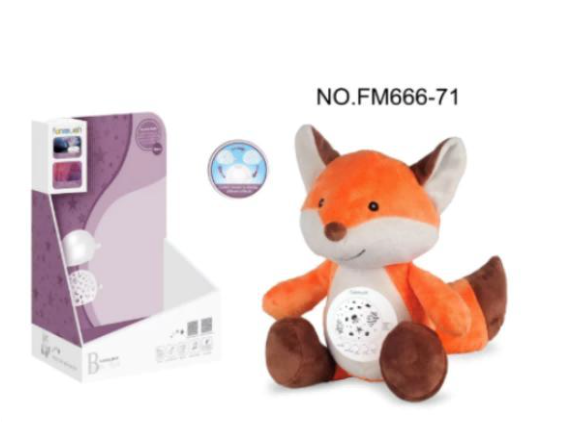 Luz nocturna musical de zorro y proyector de estrellas de peluche (CA370-3)