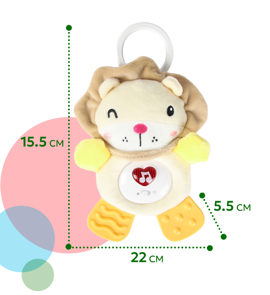 Musical Light-Up Lion Plush Toy – Baby Sensory Toy (CA438)
