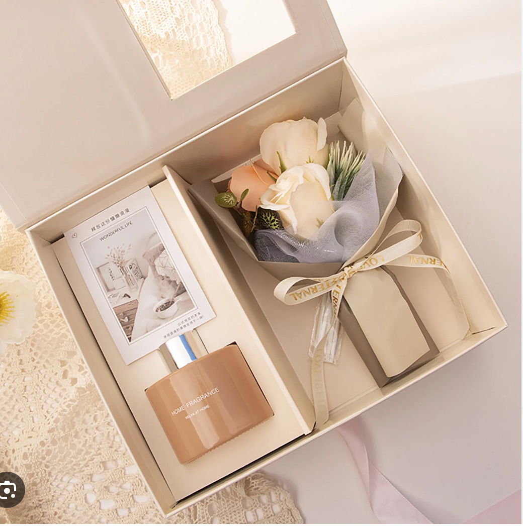 **Set de regalo con difusor de aroma y flor de jabón (CA387)