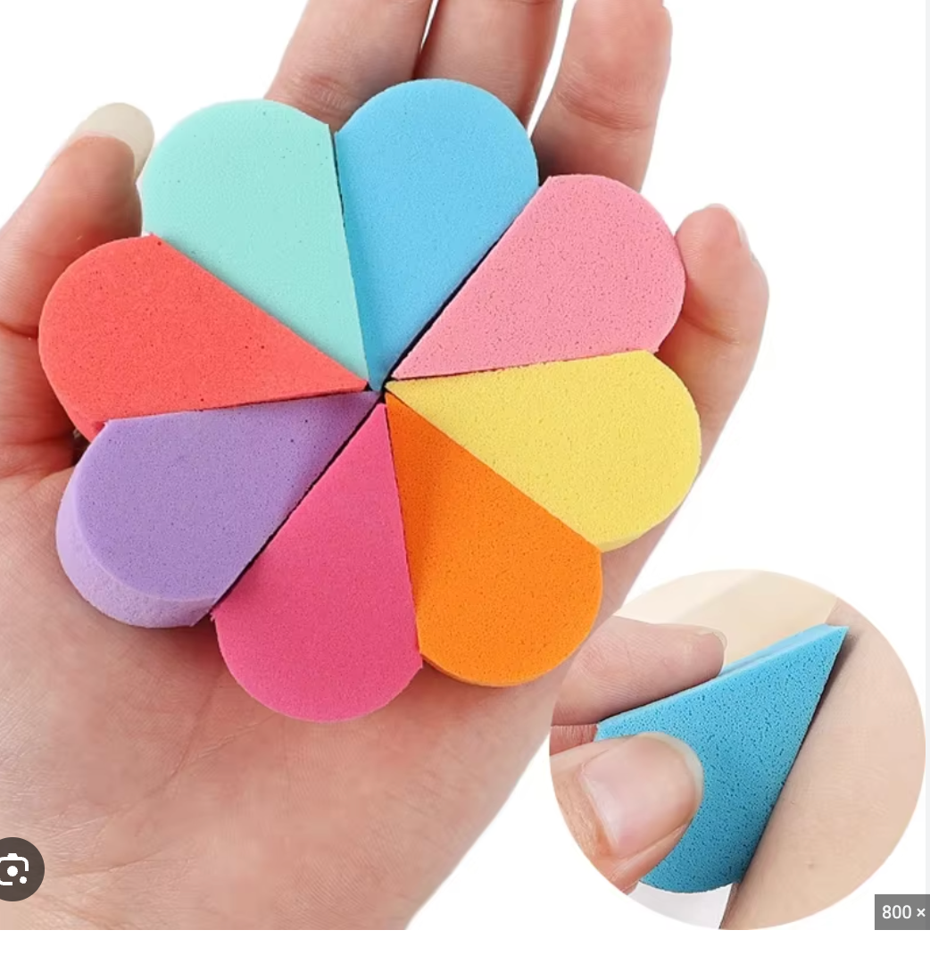 Esponjas de maquillaje con pétalos – Juego de 8 / PF-3071