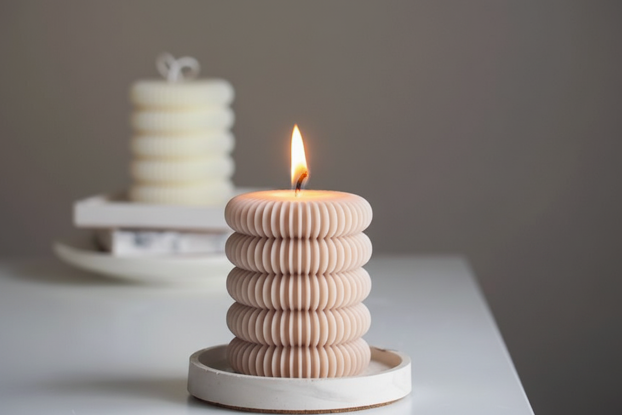 Vela acanalada en capas (CA057-6)