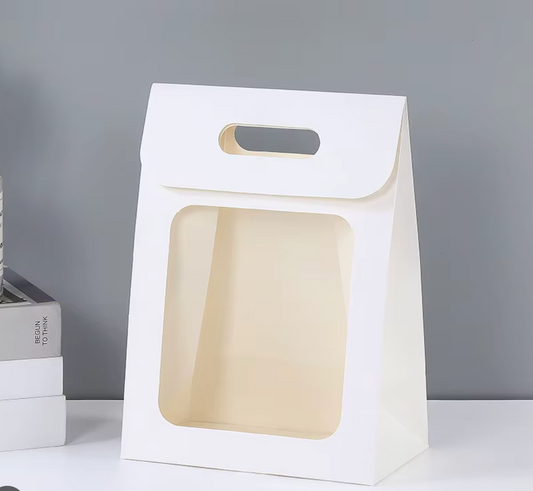 Caja de regalo con ventana transparente y asa / 597-11