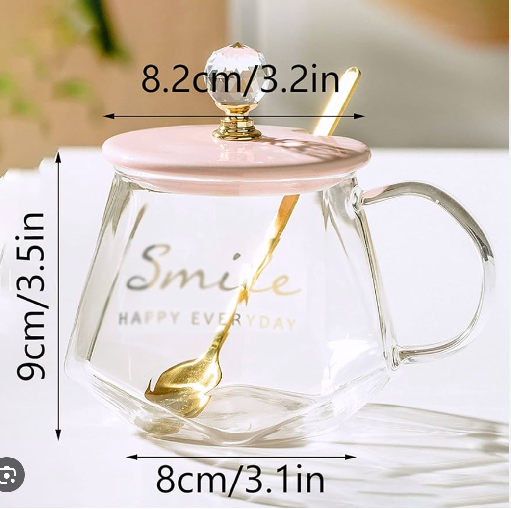 Coffee Mug Warmer Set with Glass Cup (8367-2)