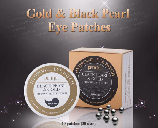 PETITFEE Black Pearl & Gold Eye Patches (60 pcs)
