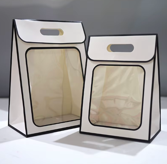 Caja de regalo con ventana transparente y asa/ 597-10