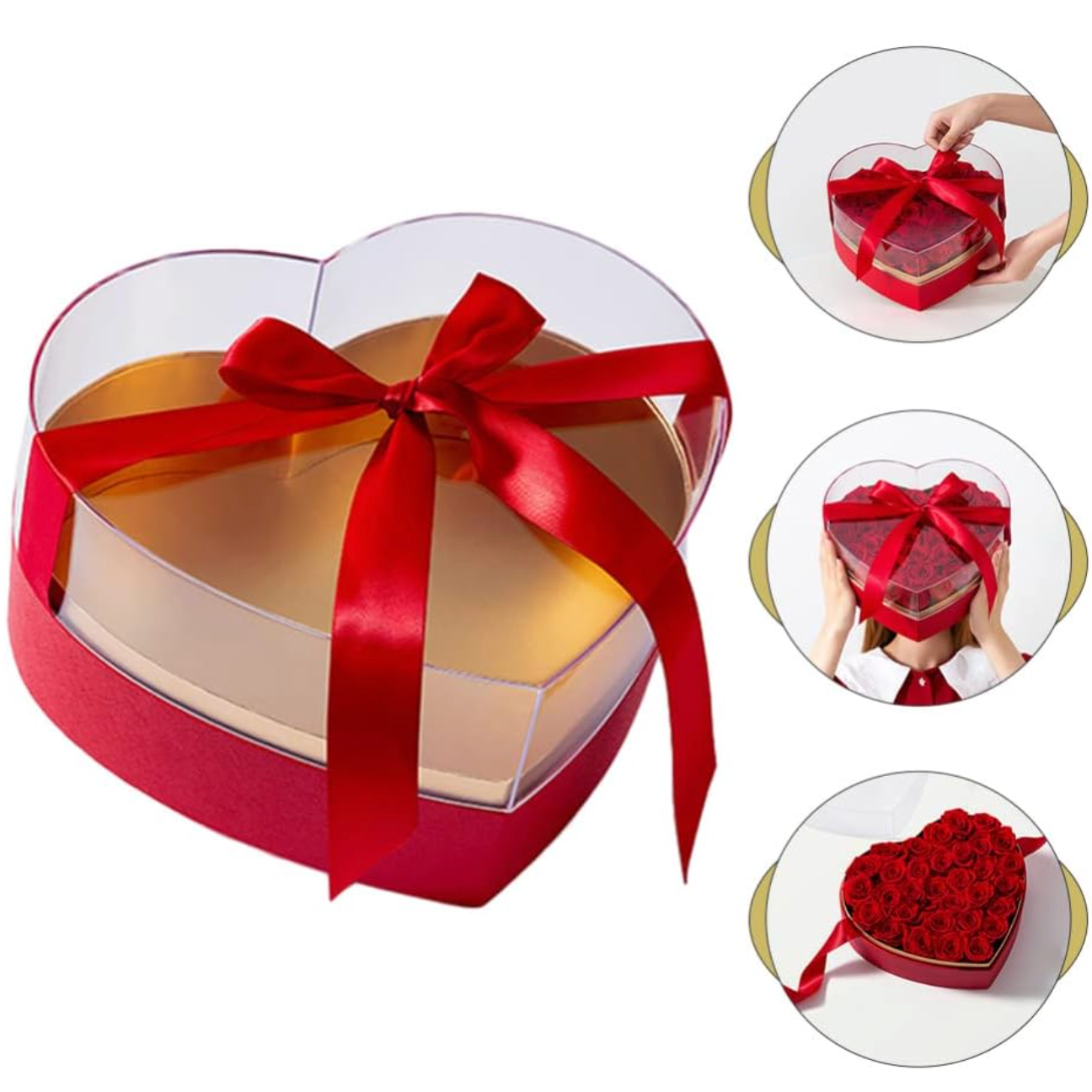 Encantadora caja de flores en forma de corazón/ 1933-4