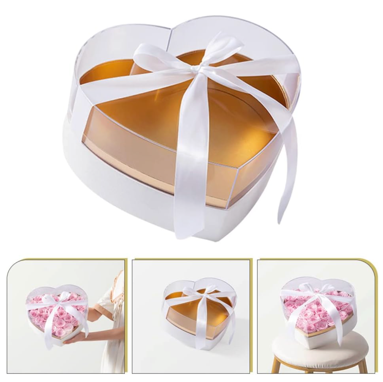 Encantadora caja de flores en forma de corazón/ 1933-4