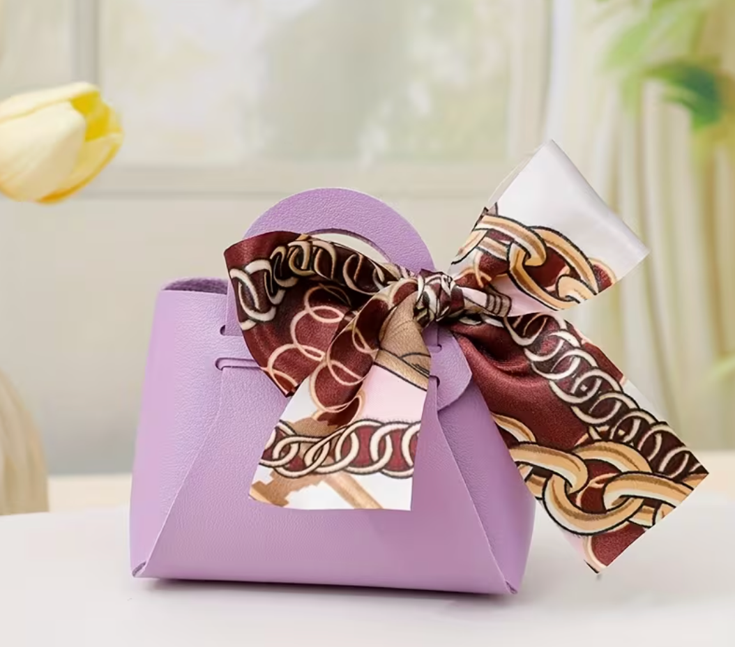 Mini bolso de mano con asa y pañuelo – Piel sintética – CA068