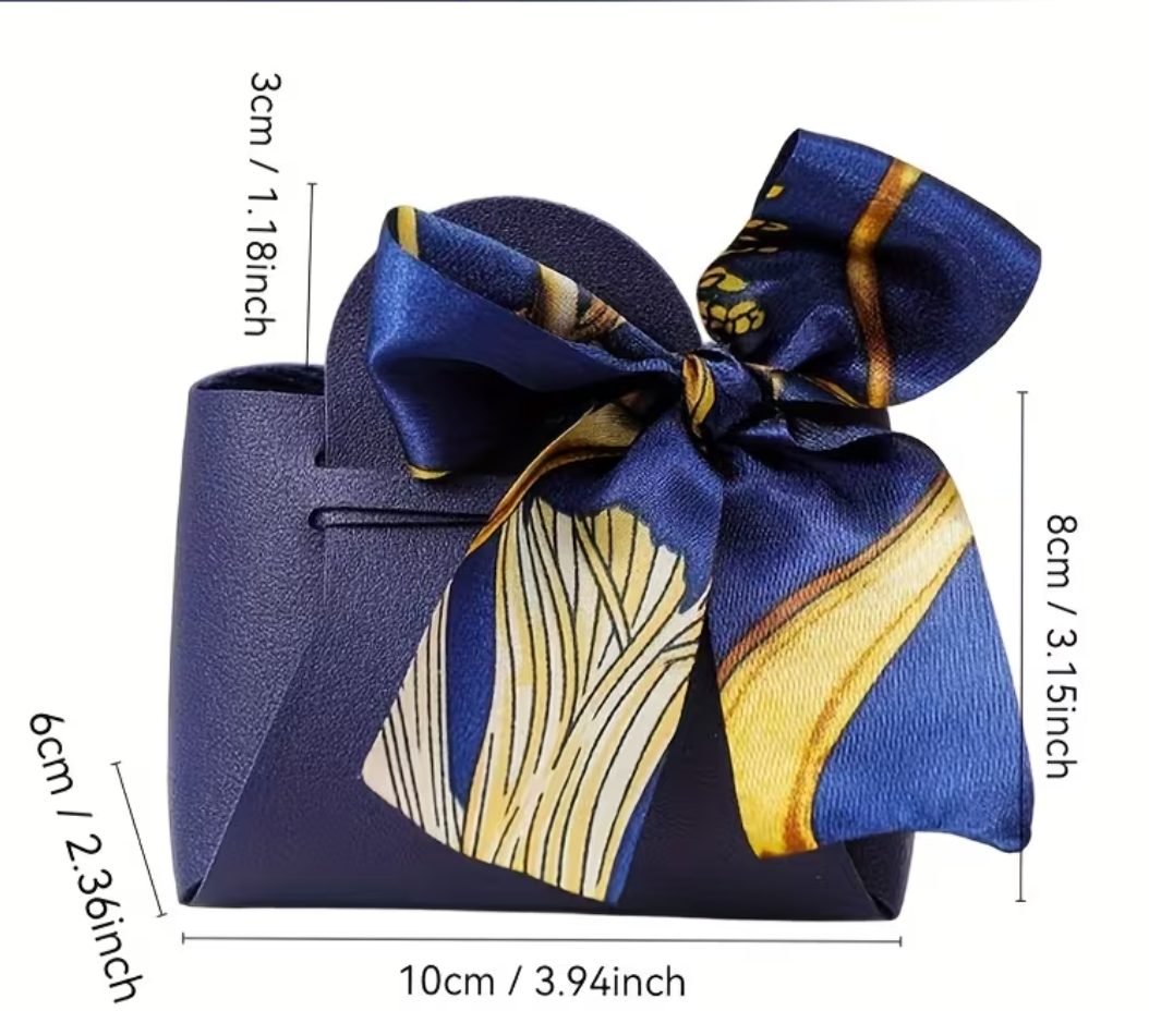 Mini bolso de mano con asa y pañuelo – Piel sintética – CA068