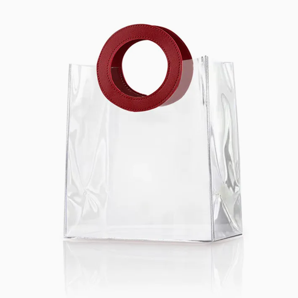 Bolsa de regalo de PVC transparente con asa 597-14