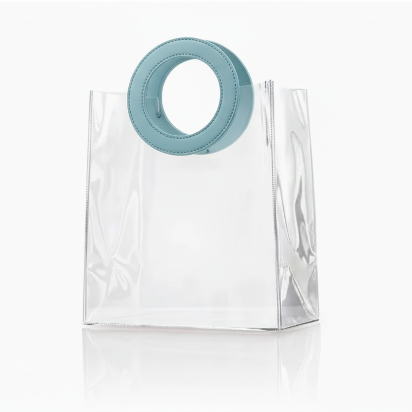 Bolsa de regalo de PVC transparente con asa 597-14