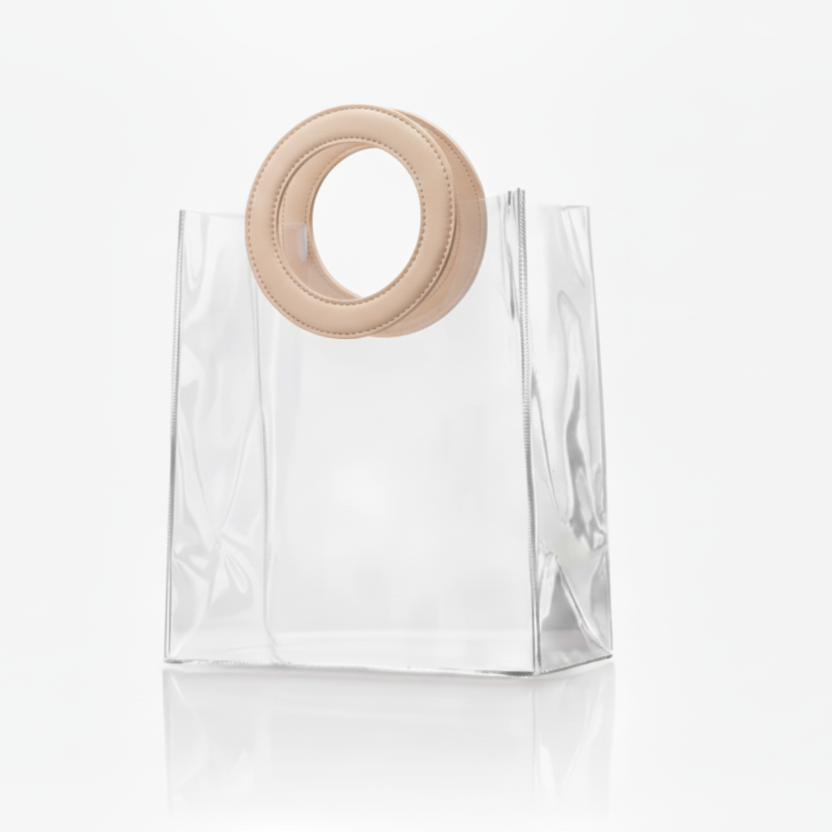 Bolsa de regalo de PVC transparente con asa 597-14