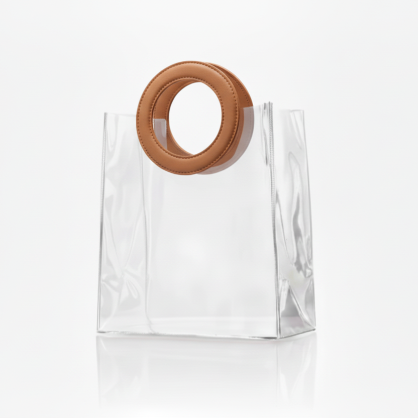 Bolsa de regalo de PVC transparente con asa 597-14