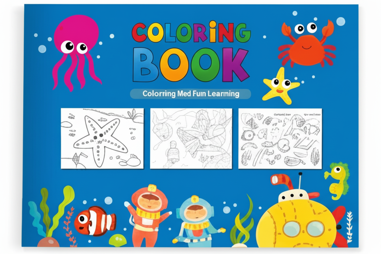 Libro para colorear del mundo marino – 16 hojas - TS12390A5-1-4