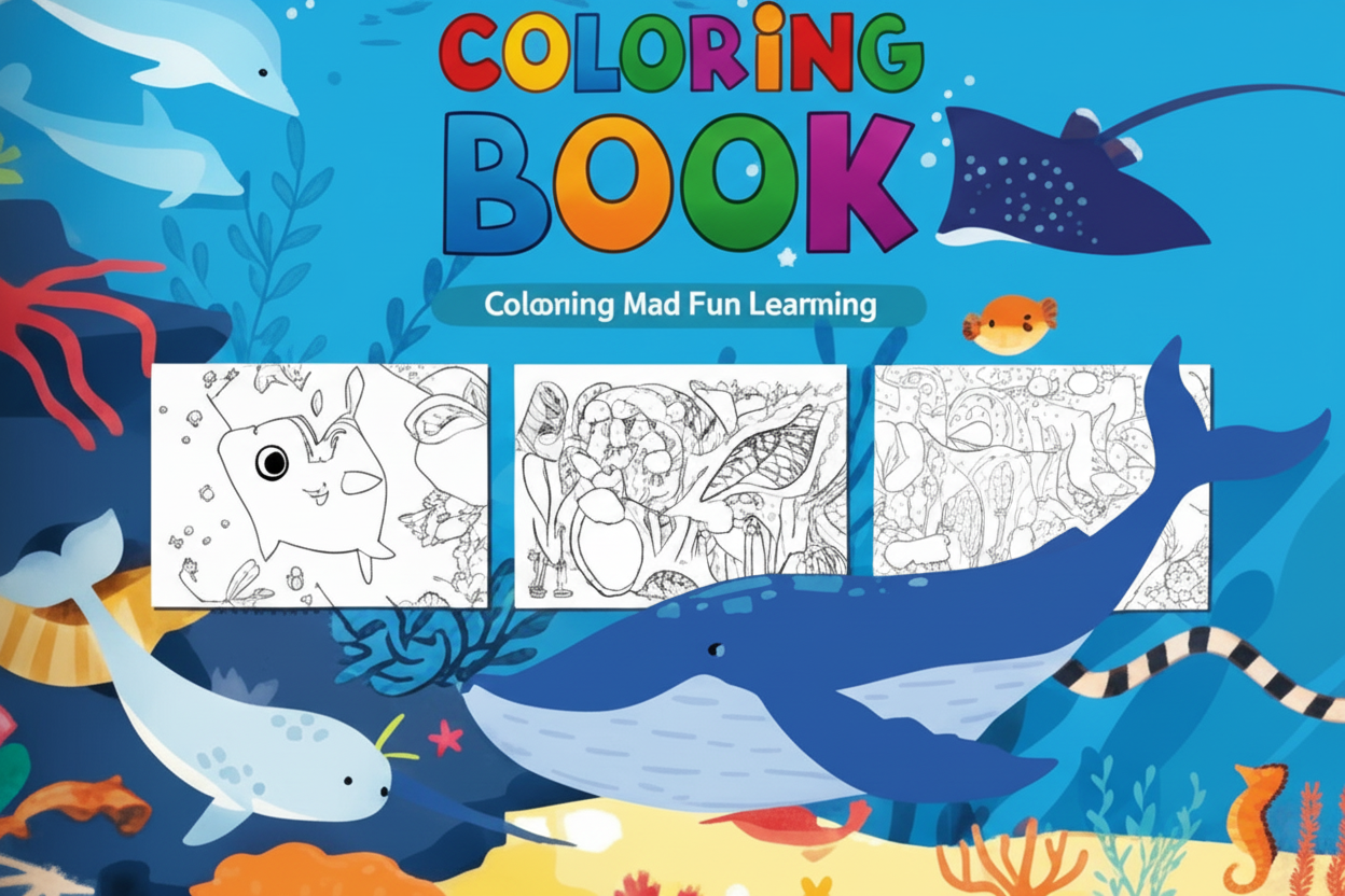 Libro para colorear del mundo marino – 16 hojas - TS12390A5-1-4