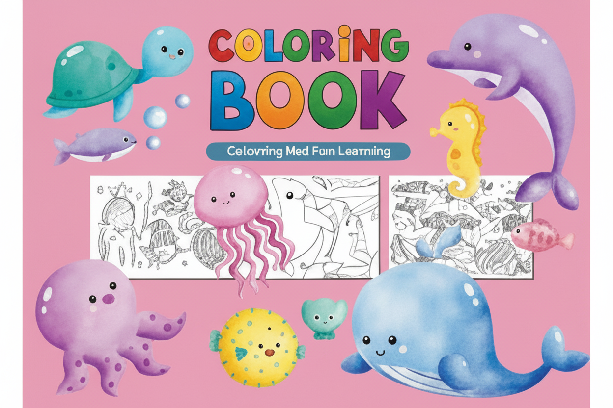 Libro para colorear del mundo marino – 16 hojas - TS12390A5-1-4