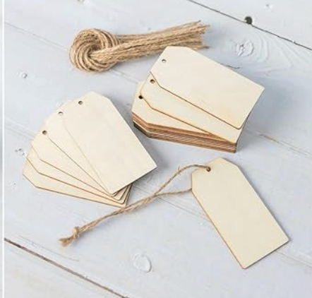 **Adornos de etiquetas de madera para manualidades (CA084)