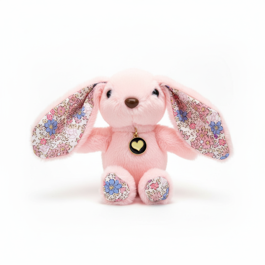 Llaveros de peluche con forma de conejito floral - CA109