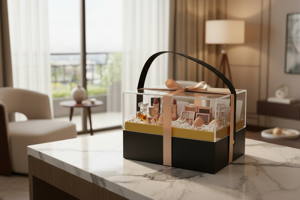 Caja de almacenamiento de acrílico transparente/ 1035