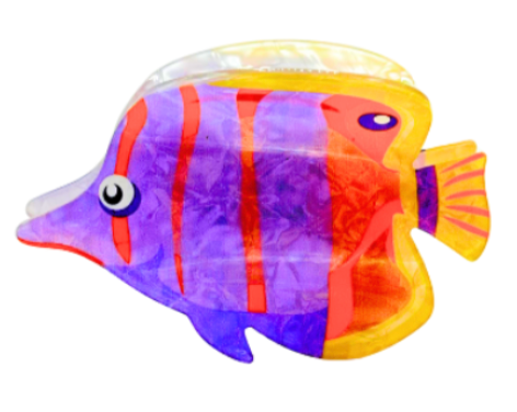 Pinza de pelo acrílica de animales del océano / PCF-30