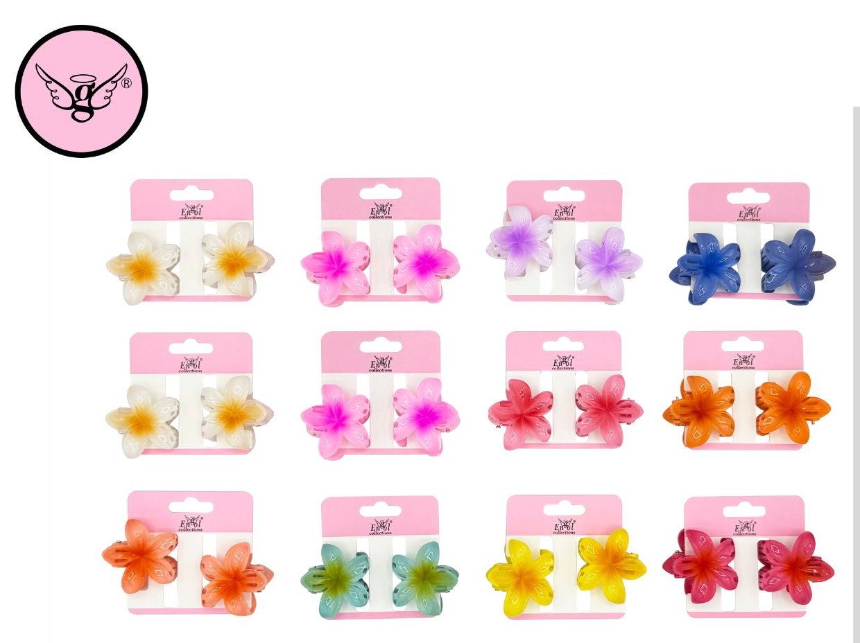 Mini pinzas para el pelo con diseño floral – Juego de 2 FLO-2