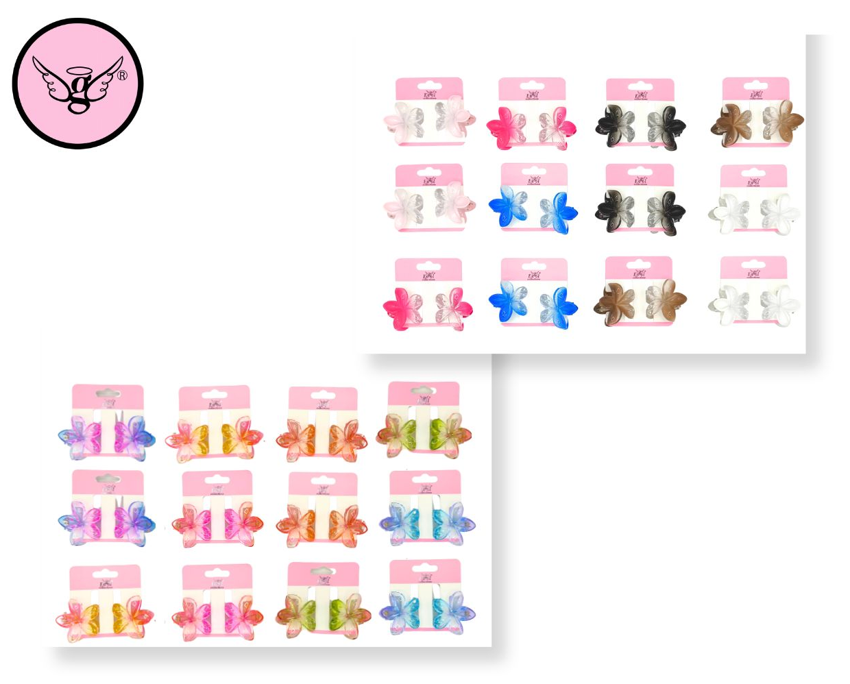 Mini pinzas para el pelo con diseño floral – Juego de 2 FLO-2