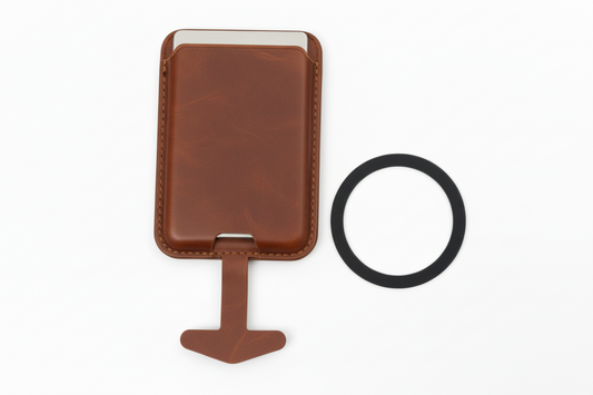 Magnetic Phone Wallet Case with Security Band & Phone Magnet (CA185)