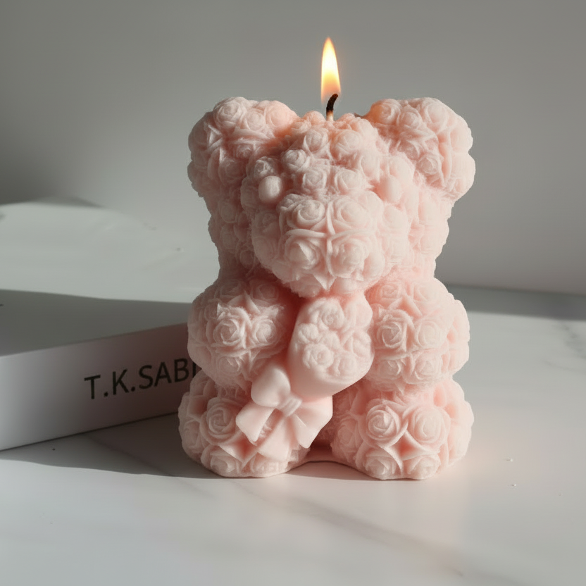 Rose Teddy Candle (CA057-10)