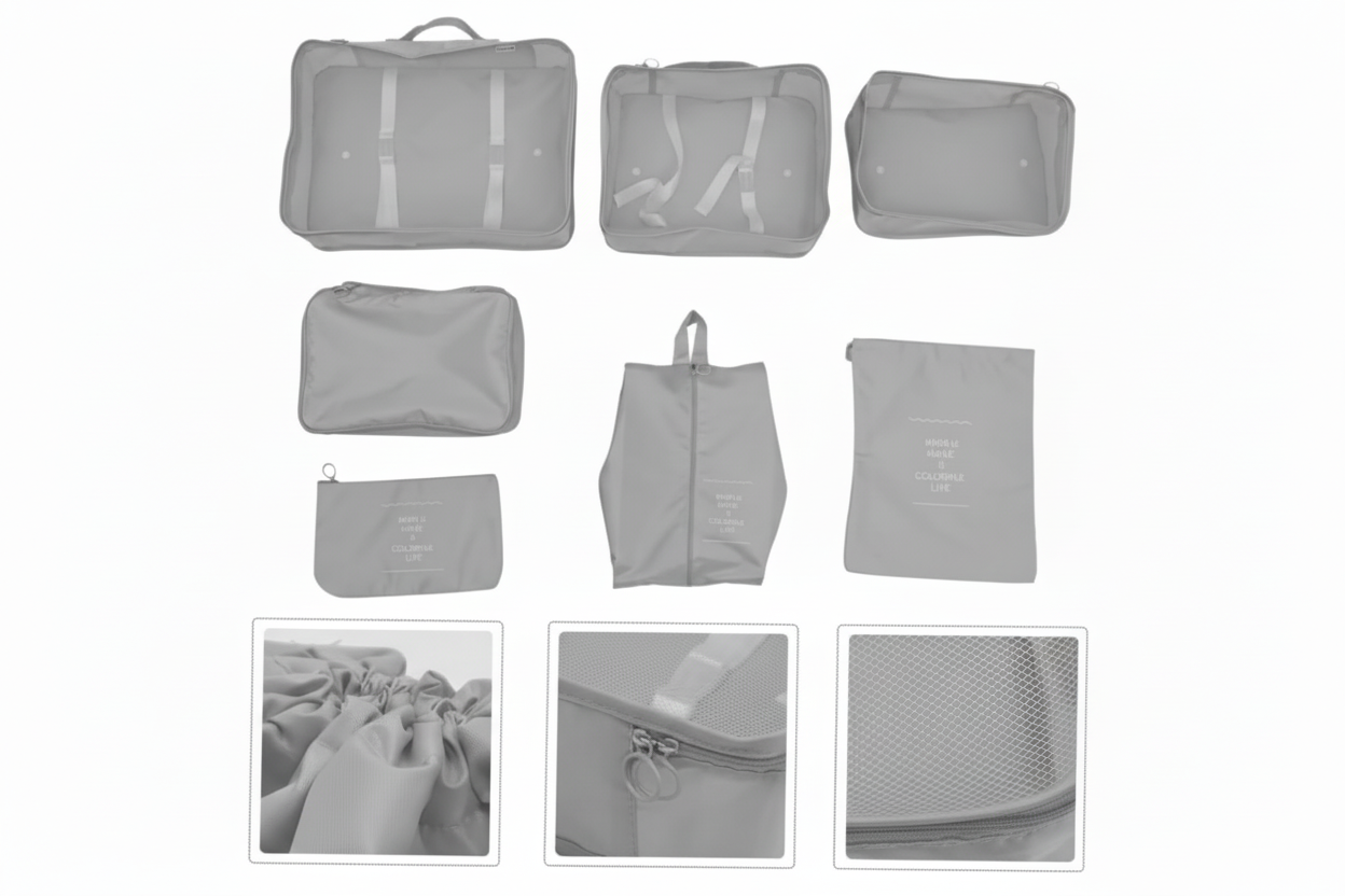 Travel Packing Cubes Set – 7 pcs (REF: TK005)
