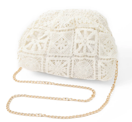 Clutch bohemio de paja con bordados y borlas - FIQ-184