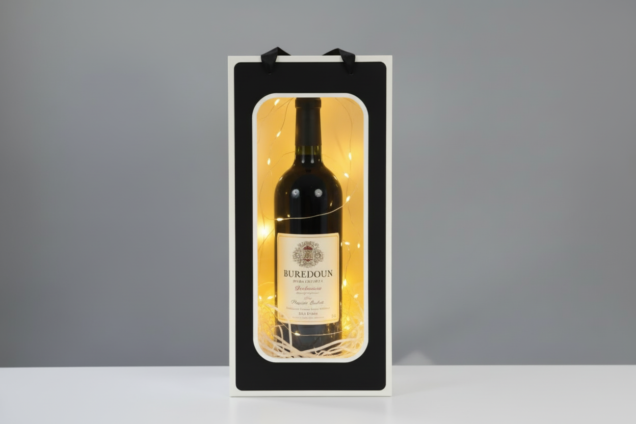 Elegante caja de regalo con ventana transparente / 597-06