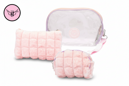 Plush and plastic Makeup bag CEN-262