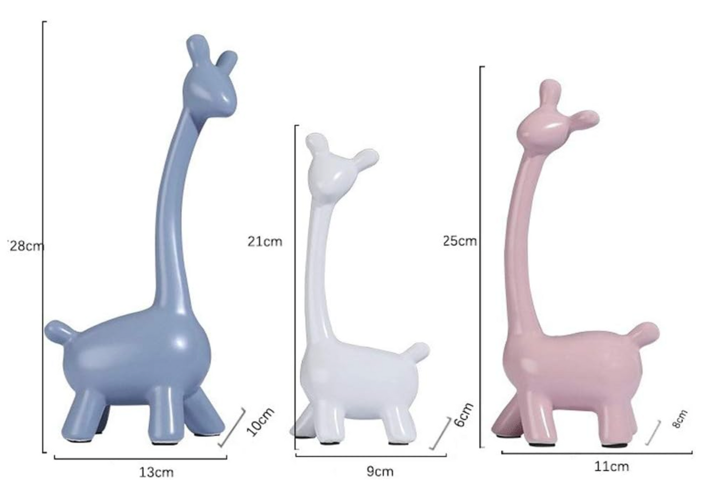 Giraffe Ceramic Sculpture Set of 3 - CA389