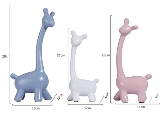 Giraffe Ceramic Sculpture Set of 3 - CA389