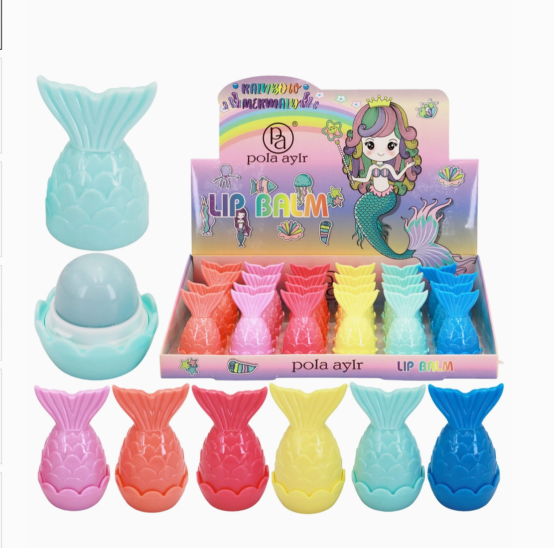 Colorful Mermaid Tail Lip Balm