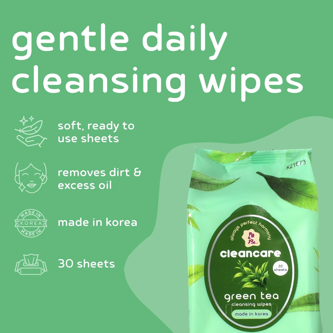 Green Tea CleanCare Cleansing Wipes.