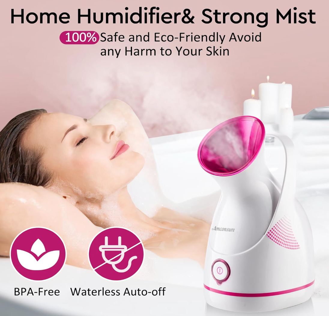 Amconsure Facial Steamer 5 Piece Stainless Steel Skin Kit