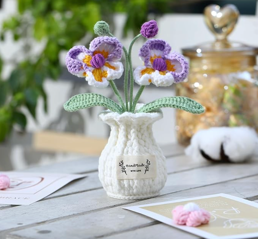 Crochet Orchid Flower – Handmade Home Decor 🌸 CA472