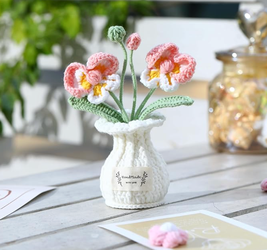 Crochet Orchid Flower – Handmade Home Decor 🌸 CA472