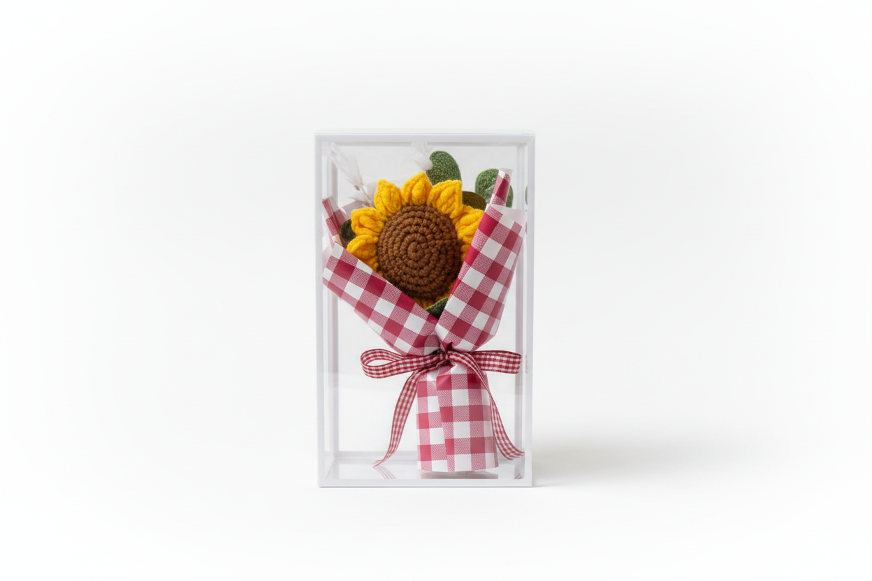 Handmade Crochet Sunflower Bouquet 🌻CA481-2