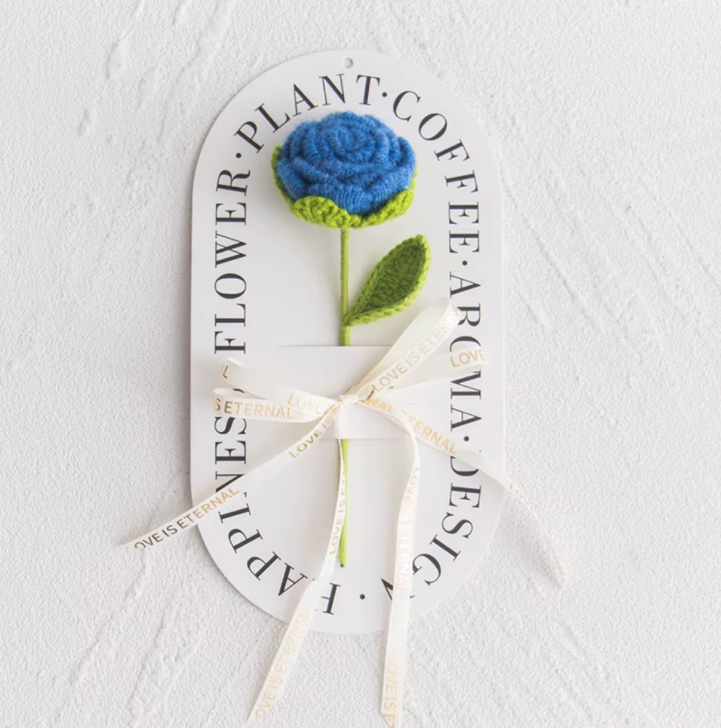 Handmade Crochet Rose Flower – CA480-1 🌸