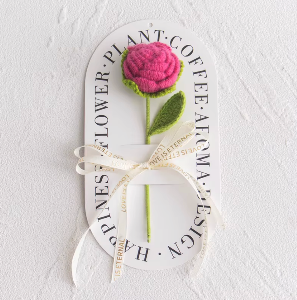 Handmade Crochet Rose Flower – CA480-1 🌸