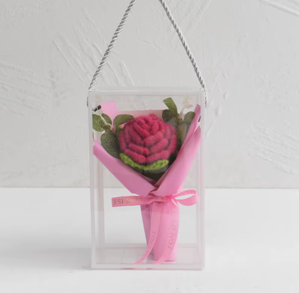 Handmade Crochet Rose – Ready-to-Gift 🌹CA481-1