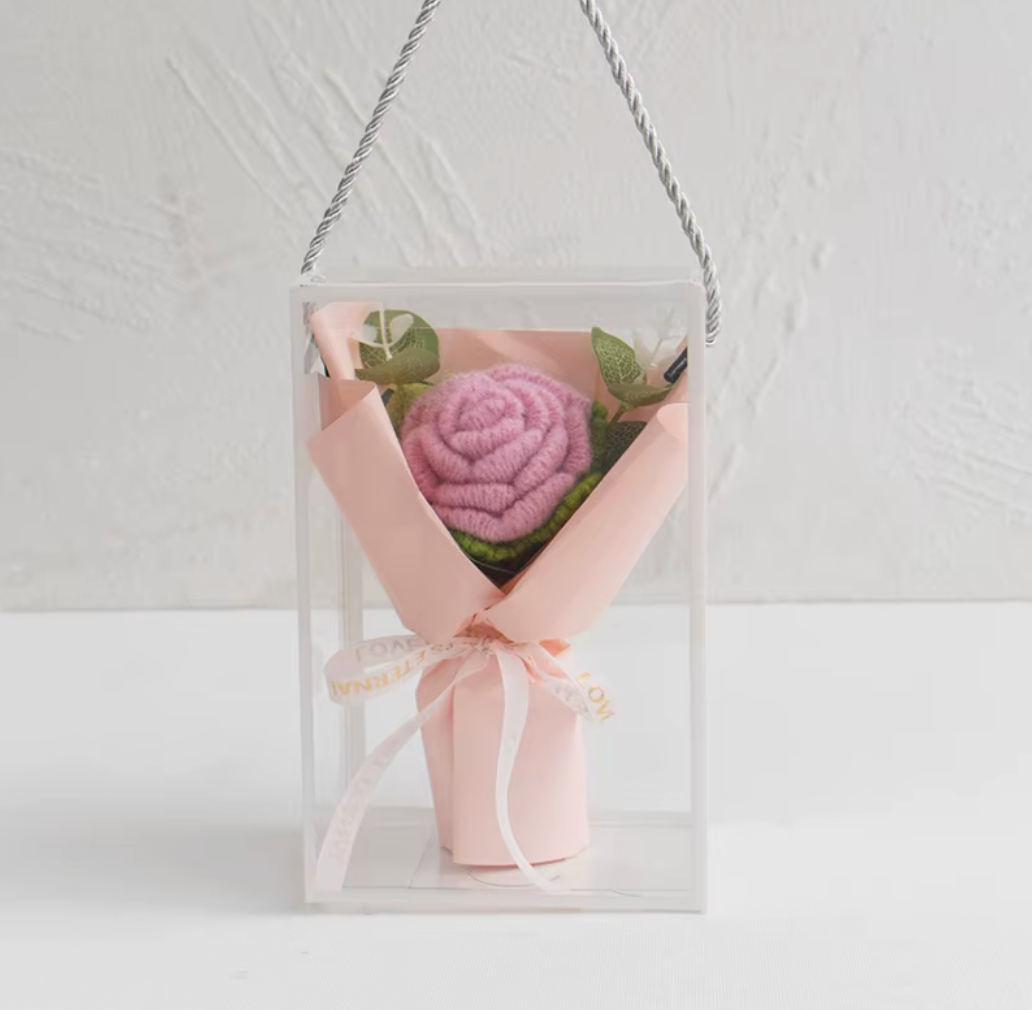 Handmade Crochet Rose – Ready-to-Gift 🌹CA481-1